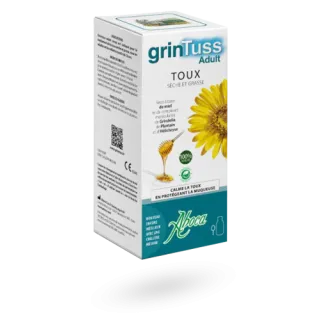 GrinTuss sirop adultes sirop toux sèche et grasse 180 g
