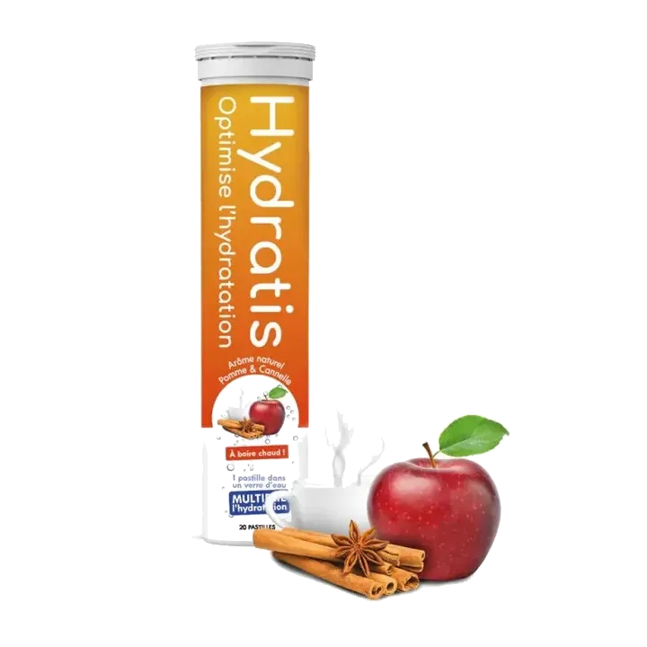 Hydratis pomme cannelle (à boire chaud) 20 pastilles effervescentes