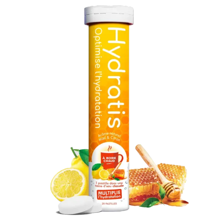 Hydratis miel citron (à boire chaud) 20 pastilles effervescentes
