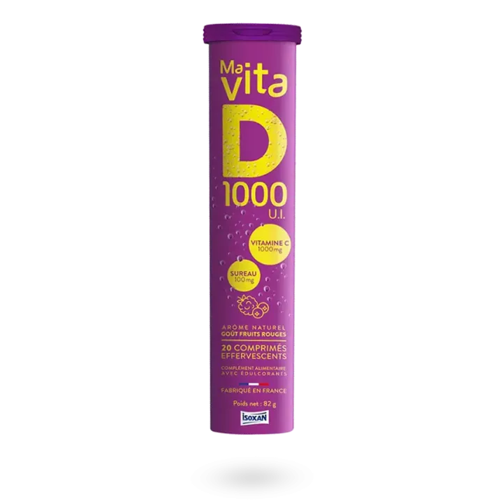 Ma Vita D 1000 UI Isoxan 20 comprimés effervescents fruits rouges