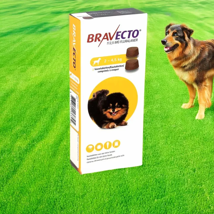 Bravecto chien 2-4,5 kg 2 comprimés