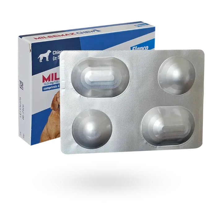 Milbemax Chew 12,5 mg/125 mg 2 comprimés à croquer