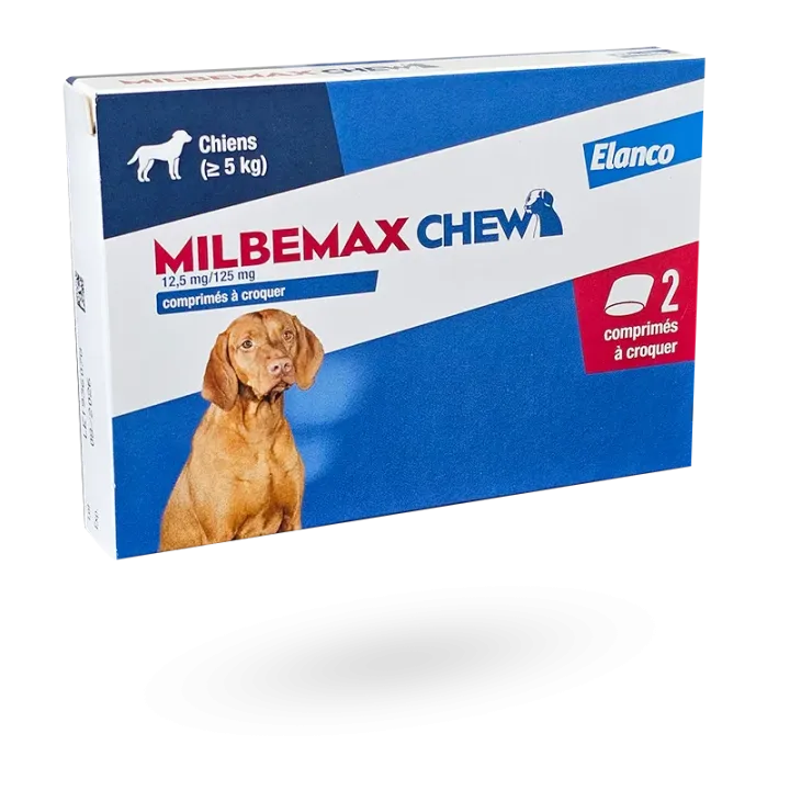 Milbemax Chew 12,5 mg/125 mg 2 comprimés à croquer