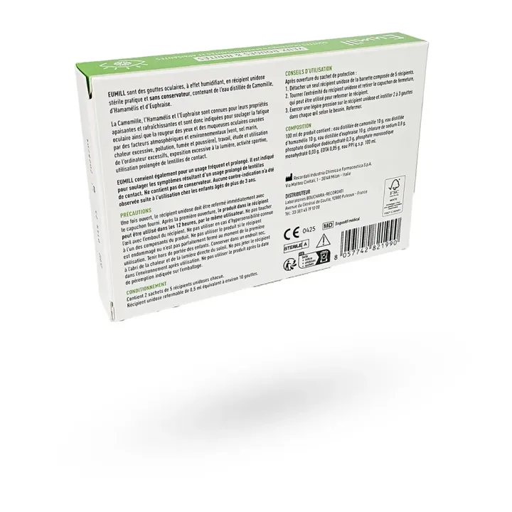 Eumill Yeux Rouges & Irrités Unidoses – Gouttes Oculaires Naturelles | Pharmacie en Ligne
