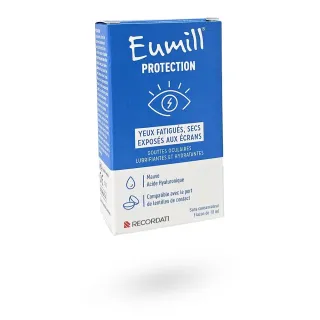 Eumill yeux fatigués, secs, exposés aux écrans gouttes oculaires flacon 10 ml