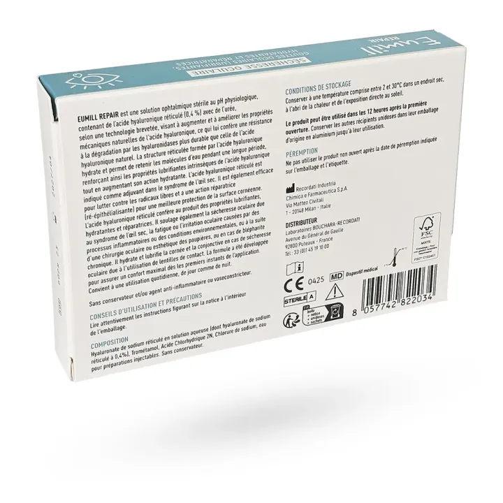 Eumill REPAIR Sécheresse Oculaire – Unidoses Stériles Hydratantes | Pharmacie en Ligne
