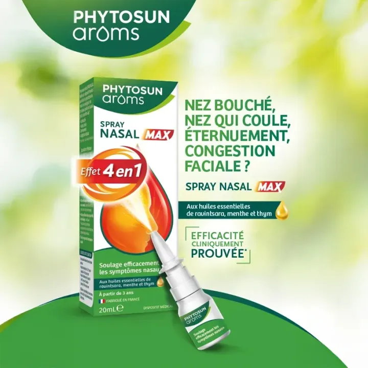 Phytosun arôms MAX 4 en 1 spray nasal 20 ml | Pharmacie en ligne