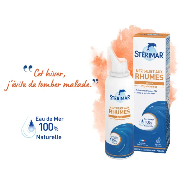 Stérimar nez sujets aux rhumes Cuivre physiologique 100 ml | Pharmacie en ligne