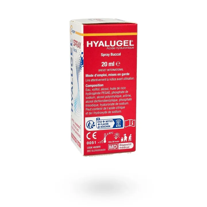 Hyalugel acide hyaluronique spray buccal 20 ml | Pharmacie en ligne