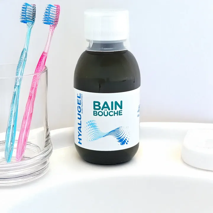 Hyalugel Bain de bouche 150 ml – Traitement des aphtes, gingivites et plaies buccales