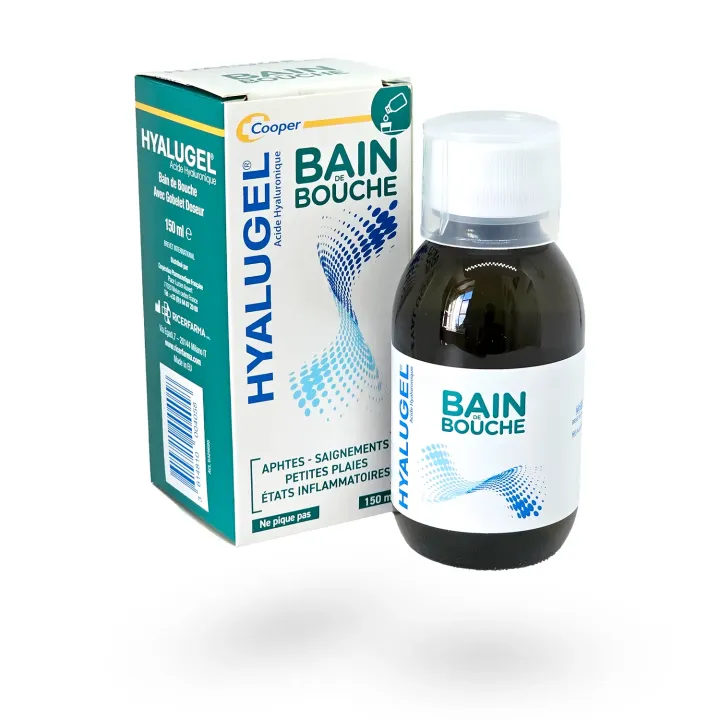 Hyalugel Bain de bouche 150 ml – Traitement des aphtes, gingivites et plaies buccales