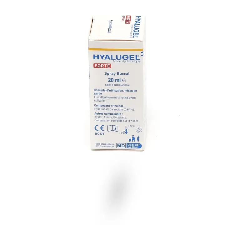 Hyalugel Forte Spray Buccal 20 ml – Traitement intensif des aphtes et plaies buccales à l’acide hyaluronique