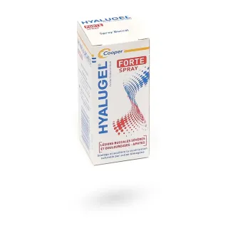 Hyalugel Forte spray buccal acide hyaluronique 20 ml aphtes plaies buccales profondes