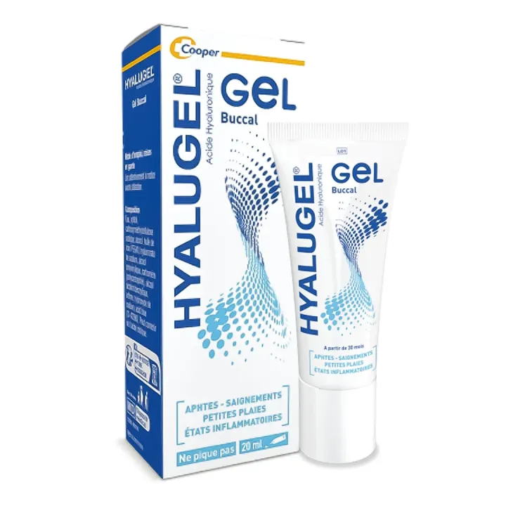 Hyalugel Gel Buccal 20 ml – Aphtes, saignements, petites plaies | Acide hyaluronique