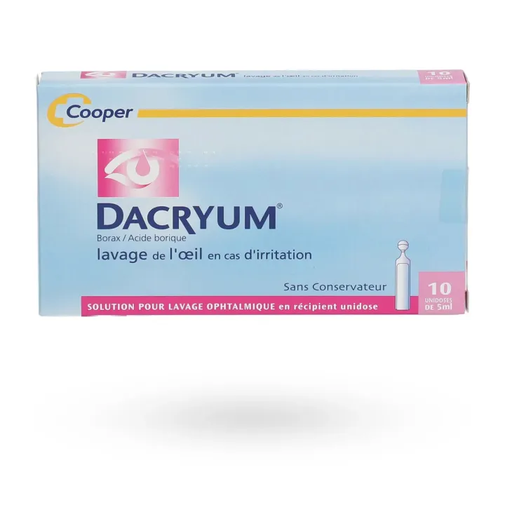 Dacryum Lavage Ophtalmique – Solution en 10 unidoses contre l’irritation des yeux