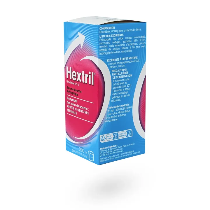 Hextril Bain de Bouche 0,1% 200 ml – Affections buccales | Pharmacie en ligne
