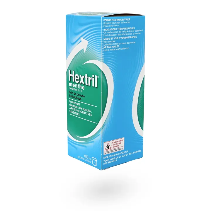 Hextril Menthe Bain de Bouche antiseptique 0,1% 400 ml | Pharmacie en ligne