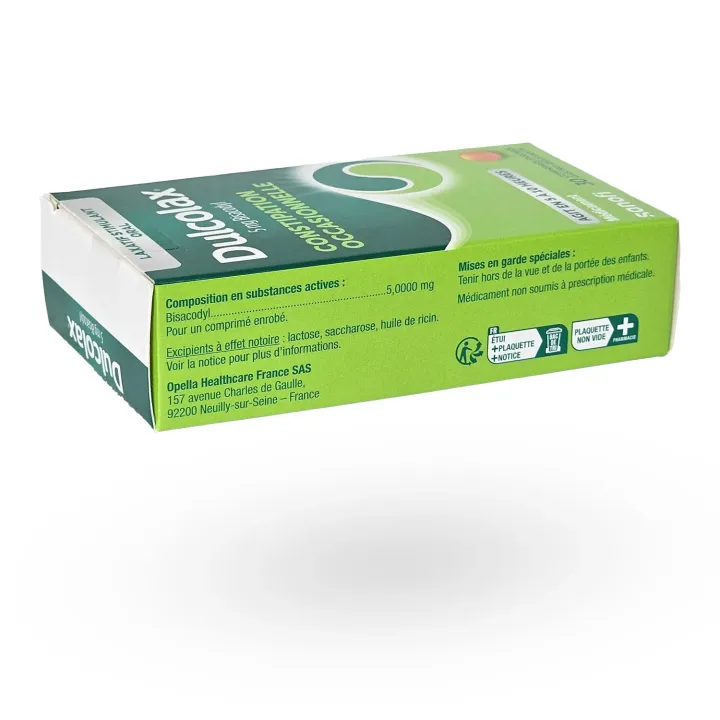 Dulcolax 5 mg bisacodyl 30 comprimés - Laxatif constipation | Pharmacie en ligne