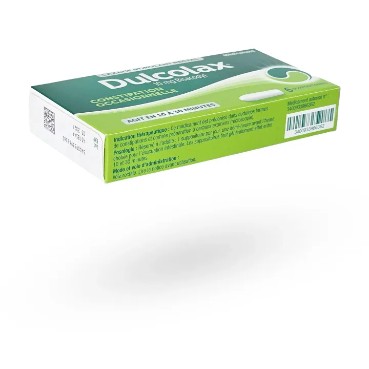 Dulcolax suppositoire 10 mg 6 suppositoires - Constipation | Pharmacie en ligne