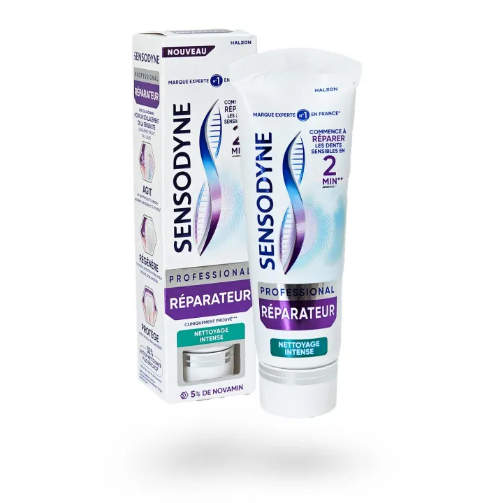 Sensodyne Professional Réparateur Nettoyage Intense 75 ml | Dentifrice dents sensibles