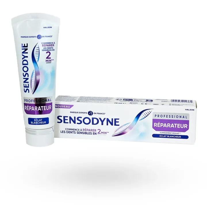 Sensodyne Professional Réparateur Éclat Blancheur 75 ml | Dentifrice dents sensibles & blancheur