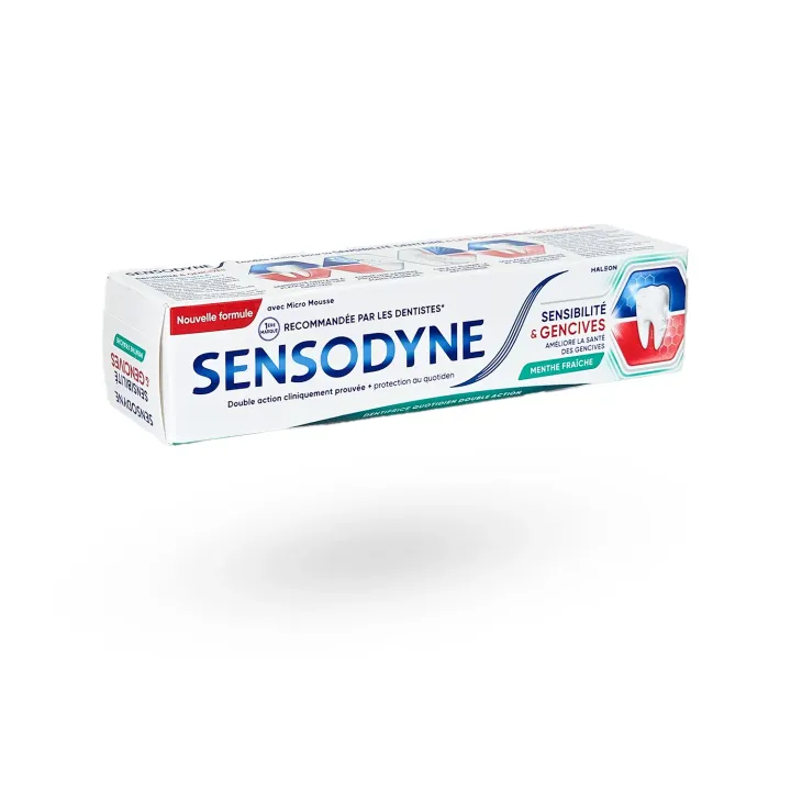 Sensodyne Sensibilité & Gencives Menthe Fraîche 75 ml | Dentifrice dents sensibles et soin des gencives