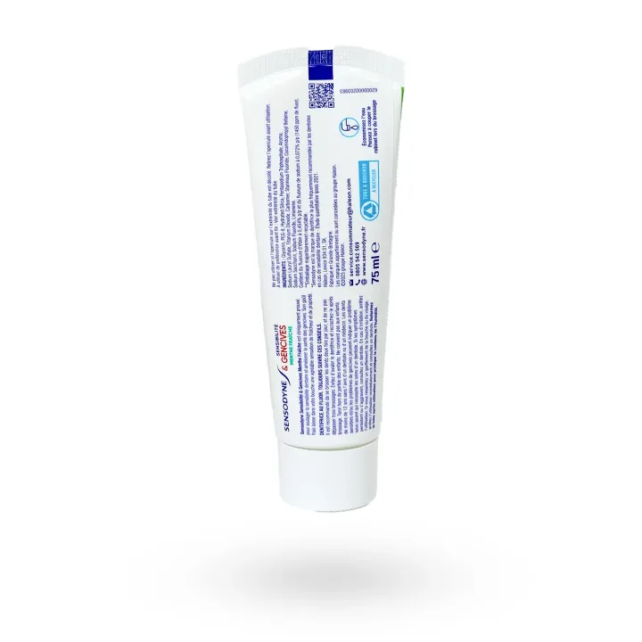 Sensodyne Sensibilité & Gencives Menthe Fraîche 75 ml | Dentifrice dents sensibles et soin des gencives