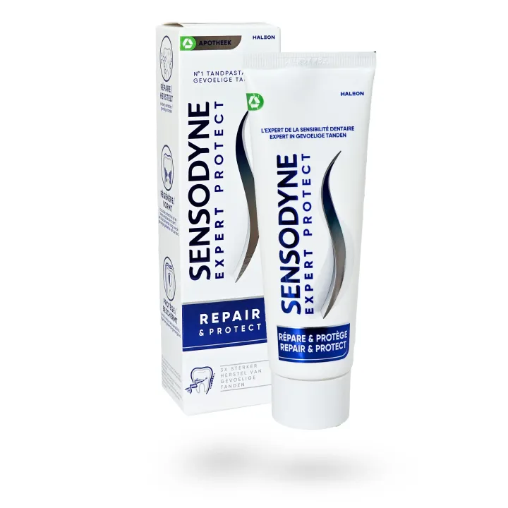 Sensodyne Expert Protect Répare & Protège 75 ml/lot de 2 | Dentifrice dents sensibles