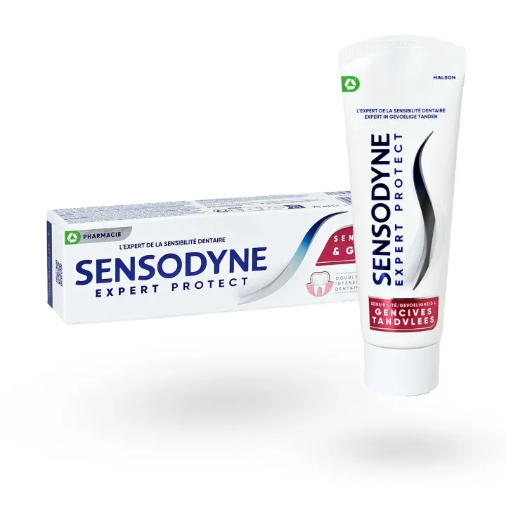 Sensodyne Expert Protect Sensibilité & Gencives 75 ml | Dentifrice fluor dents sensibles et soin gencives