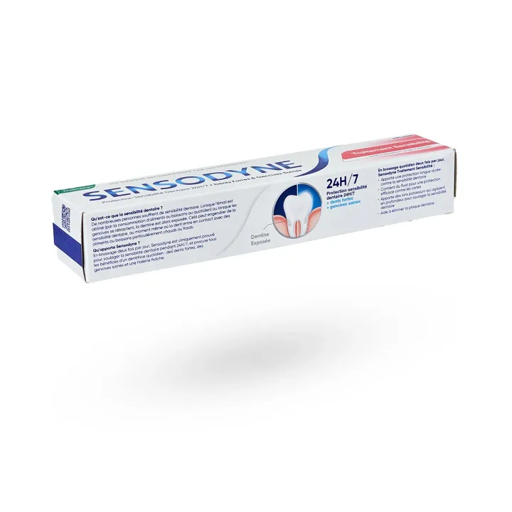 Sensodyne Traitement Sensibilité Dentaire 75 ml ou lot de 2 | Dentifrice dents sensibles fluor
