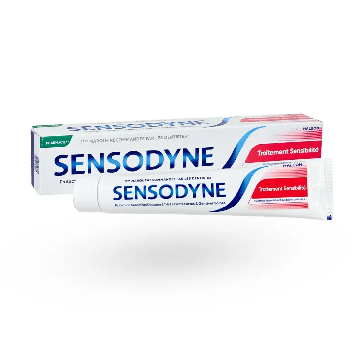 Sensodyne Traitement Sensibilité Dentaire 75 ml ou lot de 2 | Dentifrice dents sensibles fluor