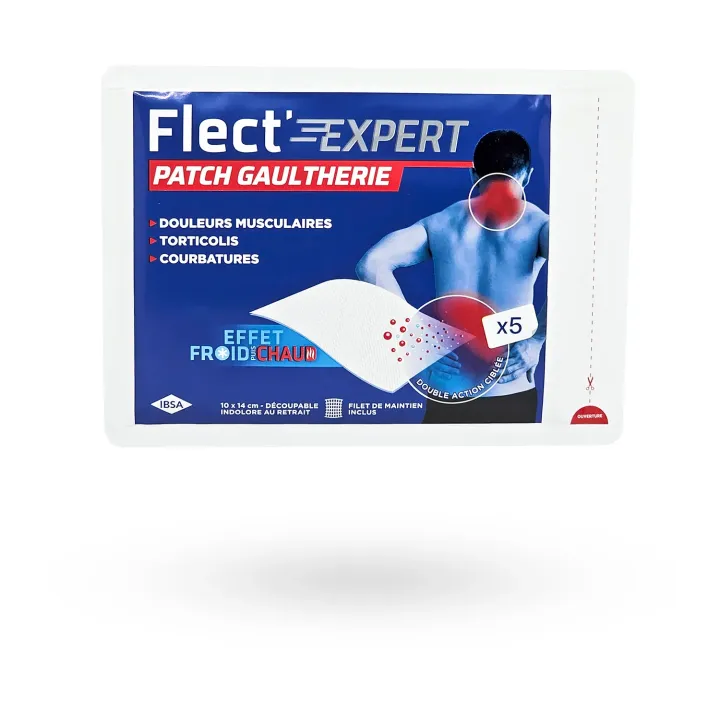Flect’Expert Patch Gaulthérie Effet Froid/Chaud | Soulagement Douleurs Musculaires