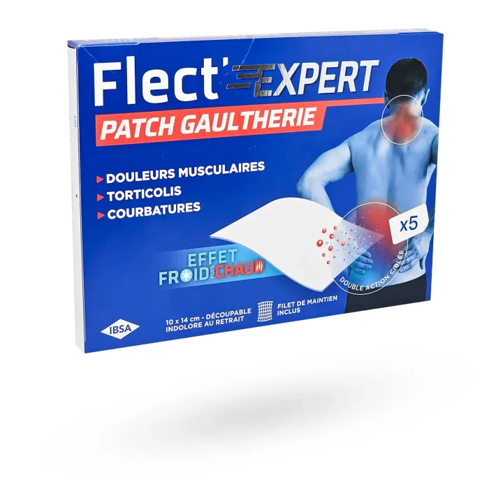 Flect’Expert Patch Gaulthérie Effet Froid/Chaud | Soulagement Douleurs Musculaires