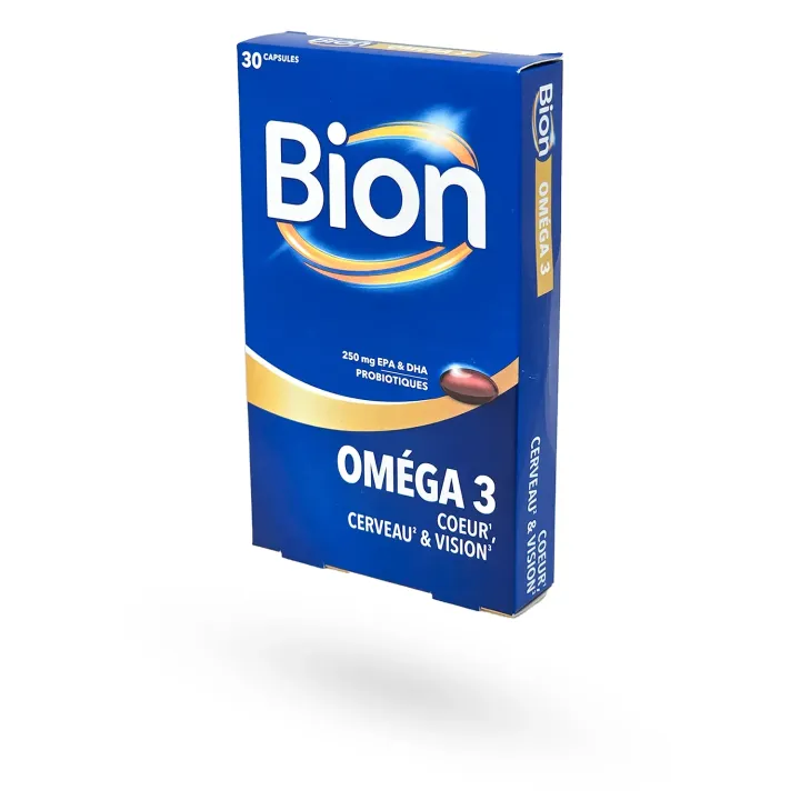 Bion Oméga 3 250 mg EPA & DHA – Santé du cœur, cerveau & vision | Pharmacie en ligne