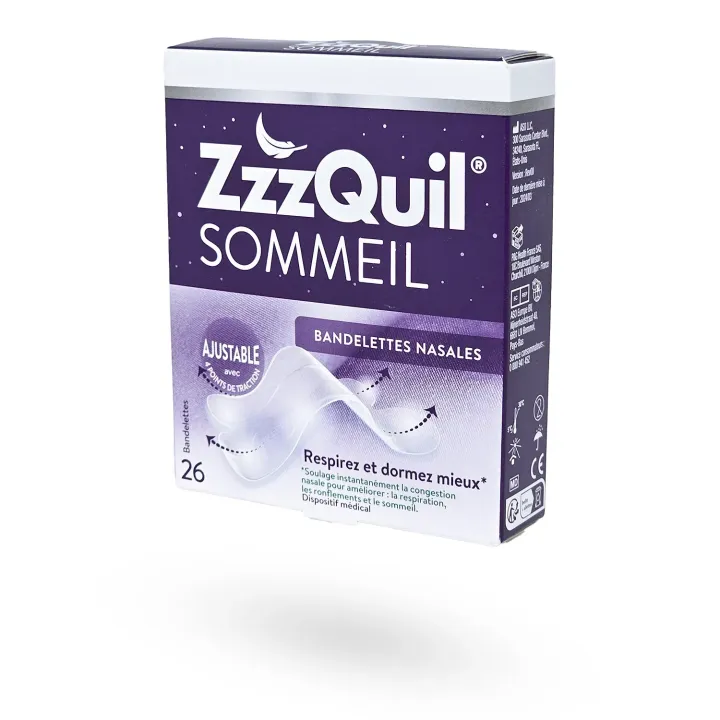 ZzzQuil Sommeil Bandelettes Nasales – Anti-ronflement | Pharmacie en ligne