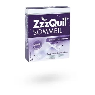ZzzQuil sommeil 26 bandelettes nasales ajustables ZzzQuil sommeil 26 bandelettes nasales ajustables