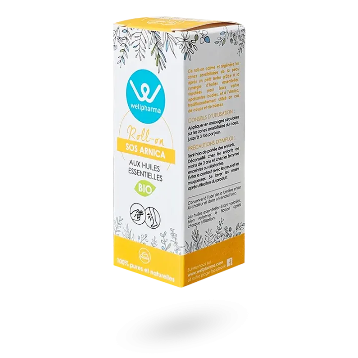 Roll-on SOS Arnica huiles essentielles BIO Wellpharma 5 ml