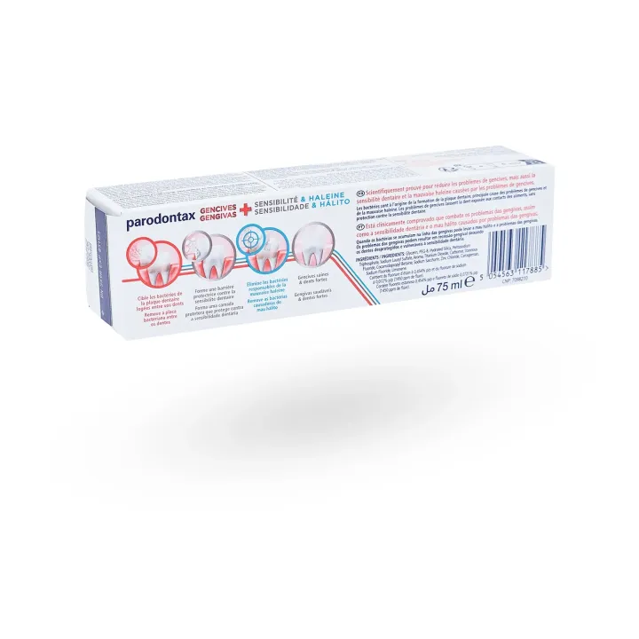 Dentifrice Parodontax Gencives + Sensibilité & Haleine fraîcheur intense 75 ml | Pharmacie en ligne