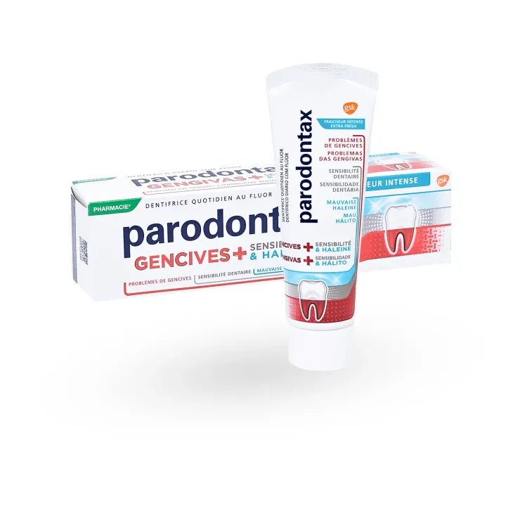 Dentifrice Parodontax Gencives + Sensibilité & Haleine fraîcheur intense 75 ml | Pharmacie en ligne