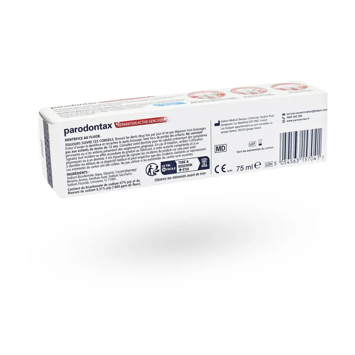 Parodontax Réparation active gencives 75 ml – Dentifrice menthe fraîche | Pharmacie en ligne