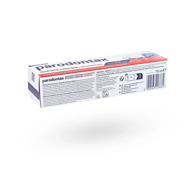 Parodontax Renforce & Protège 75 ml – Dentifrice à l’acide hyaluronique | Pharmacie en ligne