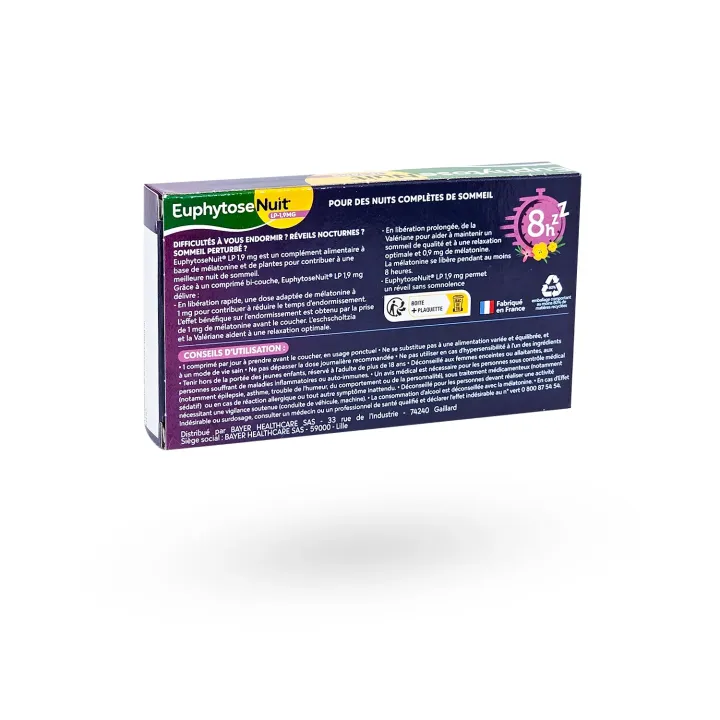 Euphytose Nuit LP-1,9 mg 15 ou 30 comprimés | Pharmacie en ligne
