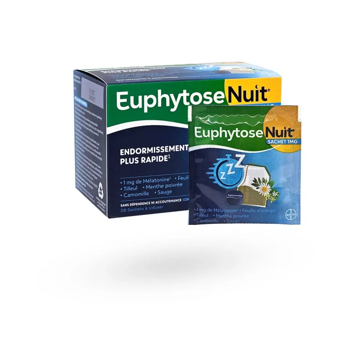 Euphytose Nuit sachet 1 mg 20 infusions sommeil | Pharmacie en ligne