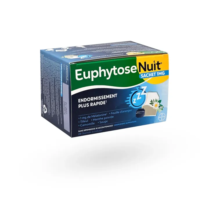 Euphytose Nuit sachet 1 mg 20 infusions sommeil | Pharmacie en ligne