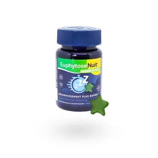 Euphytose Nuit 1 mg mélatonine 30 gommes à mâcher pomme