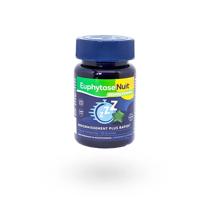 Euphytose Nuit Pomme 30 gommes – Mélatonine 1 mg | Pharmacie en ligne
