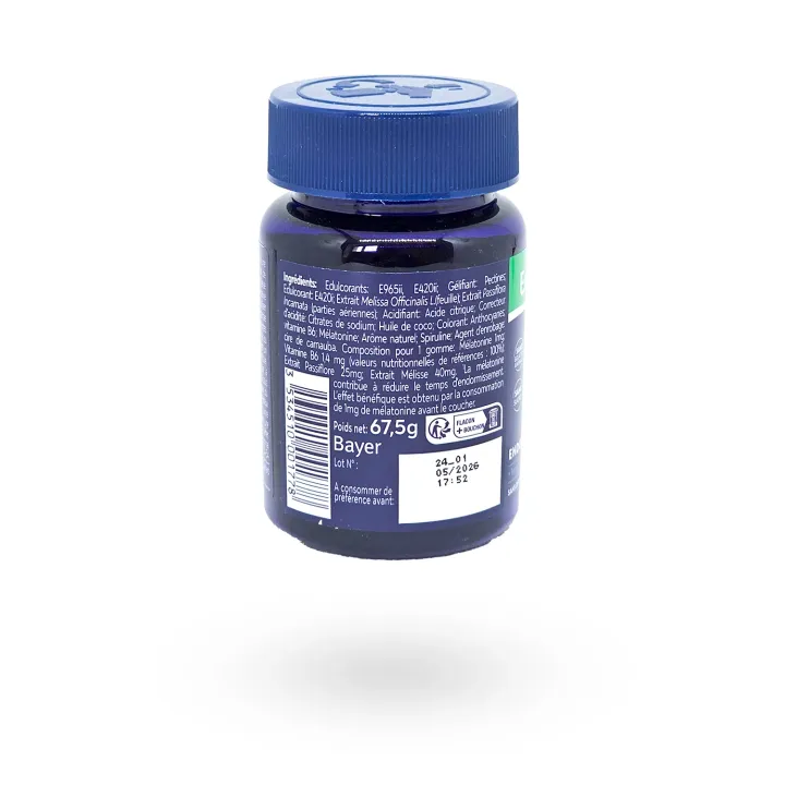 Euphytose Nuit Myrtille 30 gommes – Mélatonine 1 mg | Pharmacie en ligne
