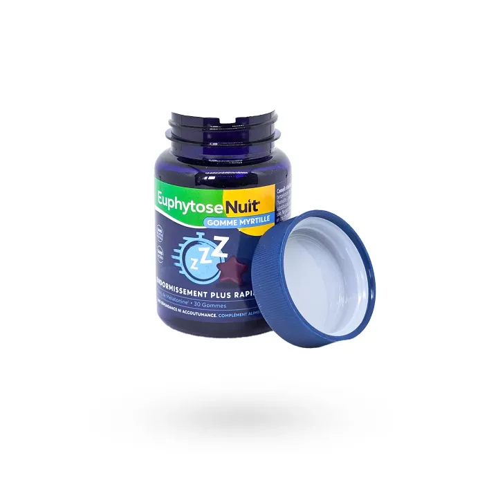 Euphytose Nuit Myrtille 30 gommes – Mélatonine 1 mg | Pharmacie en ligne
