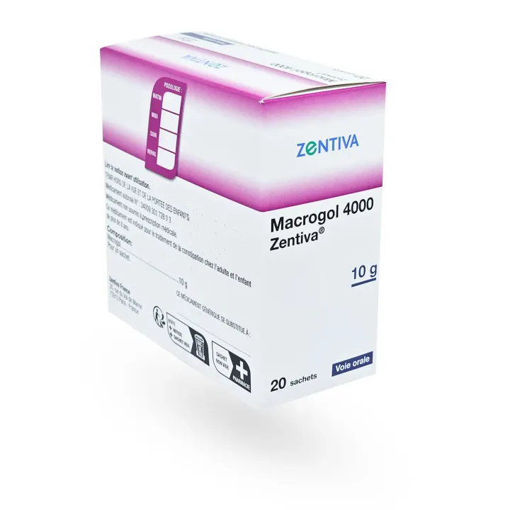 Macrogol 4000 Zentiva 10 g – Laxatif osmotique constipation | Pharmacie en ligne