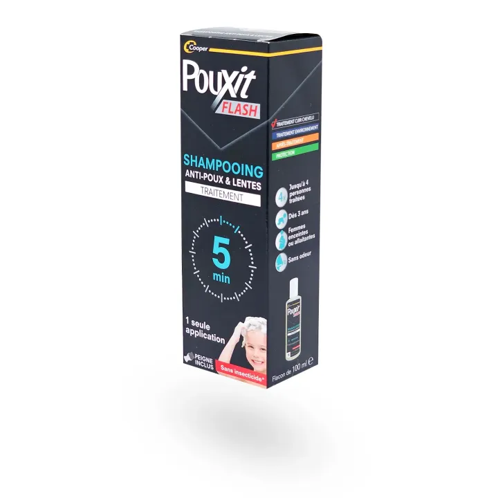 Pouxit Flash Shampooing Anti-Poux & Lentes 100 ml + peigne | Pharmacie en ligne